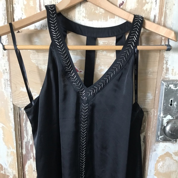 Naked Zebra Black T-Back dressy top, size Large - Picture 2 of 12